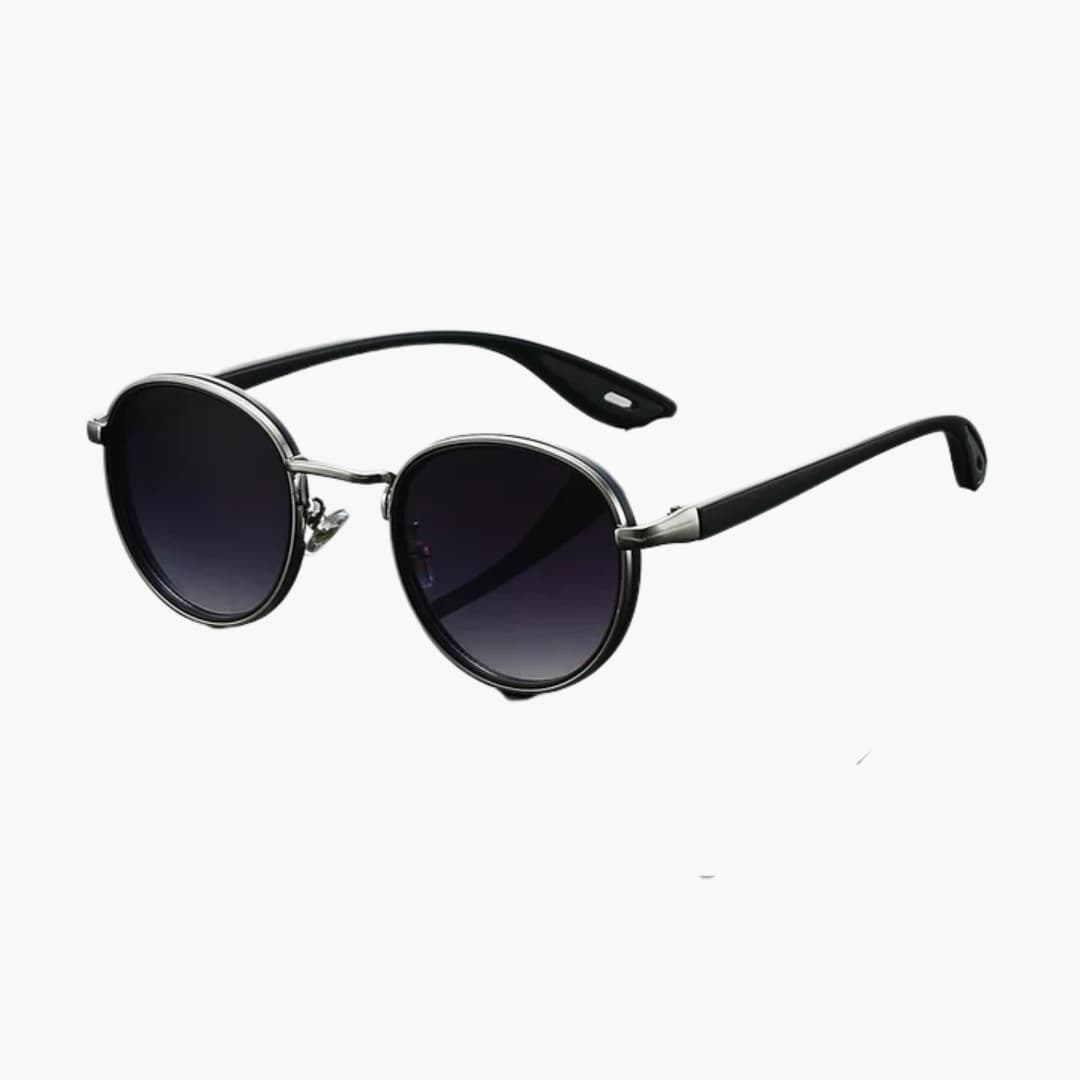 Damen Sonnenbrille mit rundem Metallrahmen und UV400 Schutz