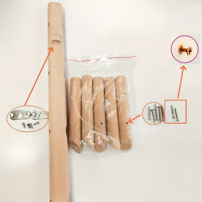 PineFix Hook - Nordische Wandhaken aus Holz
