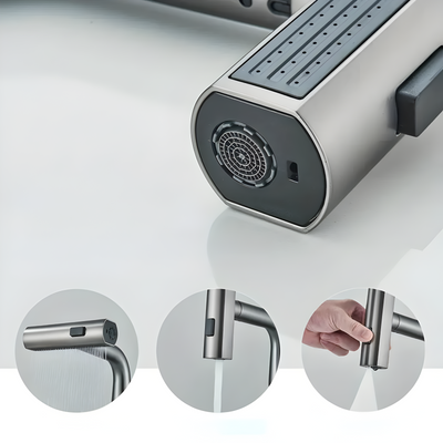 AquaForge - Dreistufiger Edelstahl Wasserhahn