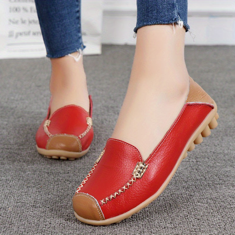 UrbanSleek™ – Elegante Damen Loafer mit Farbkontrast & Komfort-Sohle