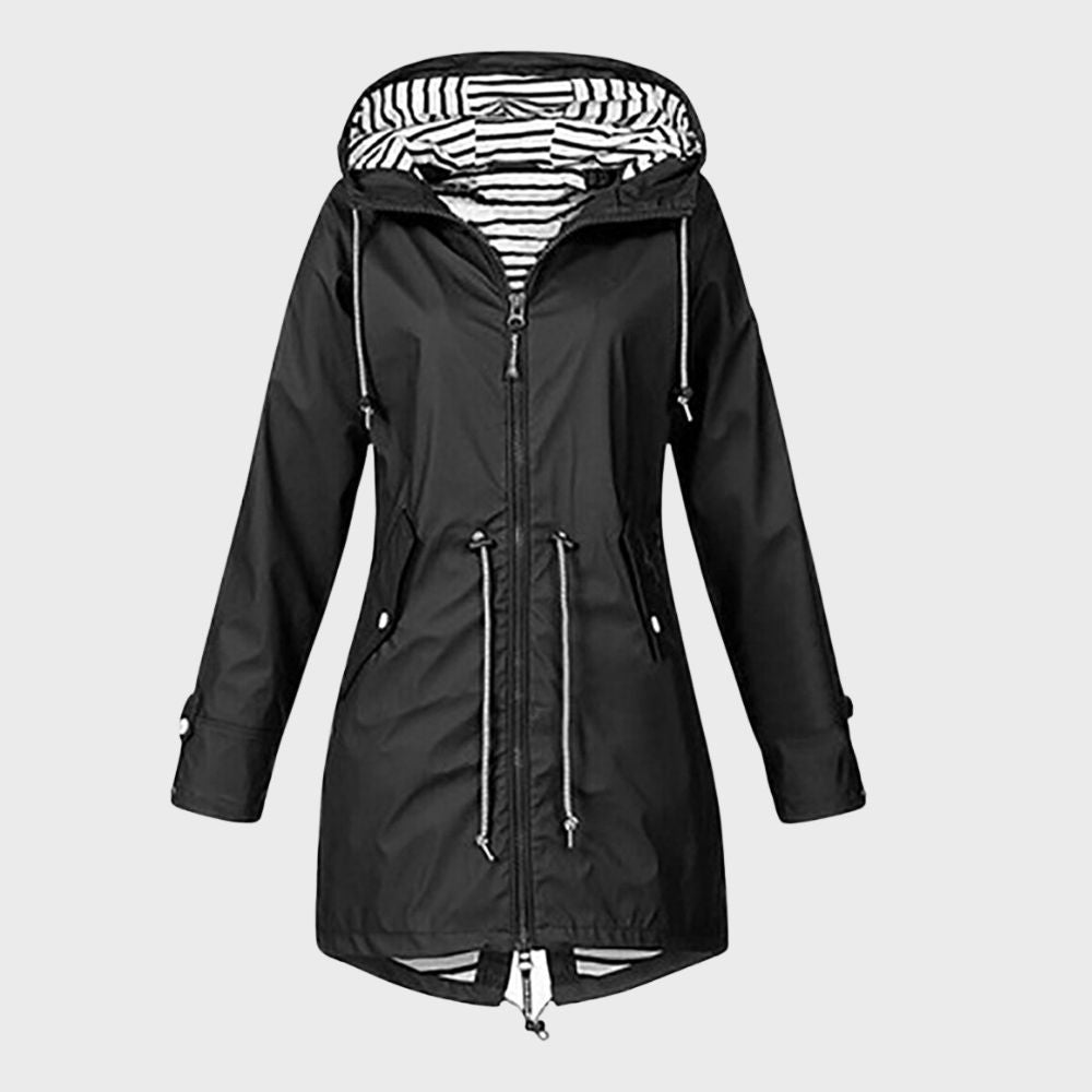 Damen Kapuze Regenjacke | Lange