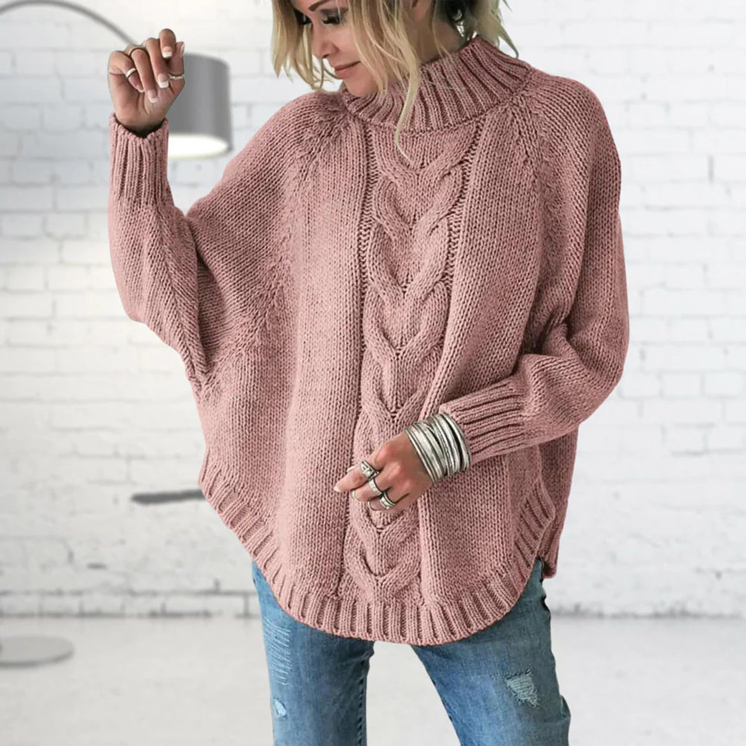 Damen Locker Passform Strickpullover | Rollkragen
