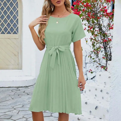 Vanisa - mintgrünes plisseekleid