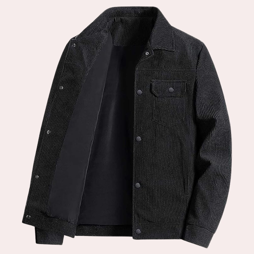 Kordjacke mit Knöpfen für Männer