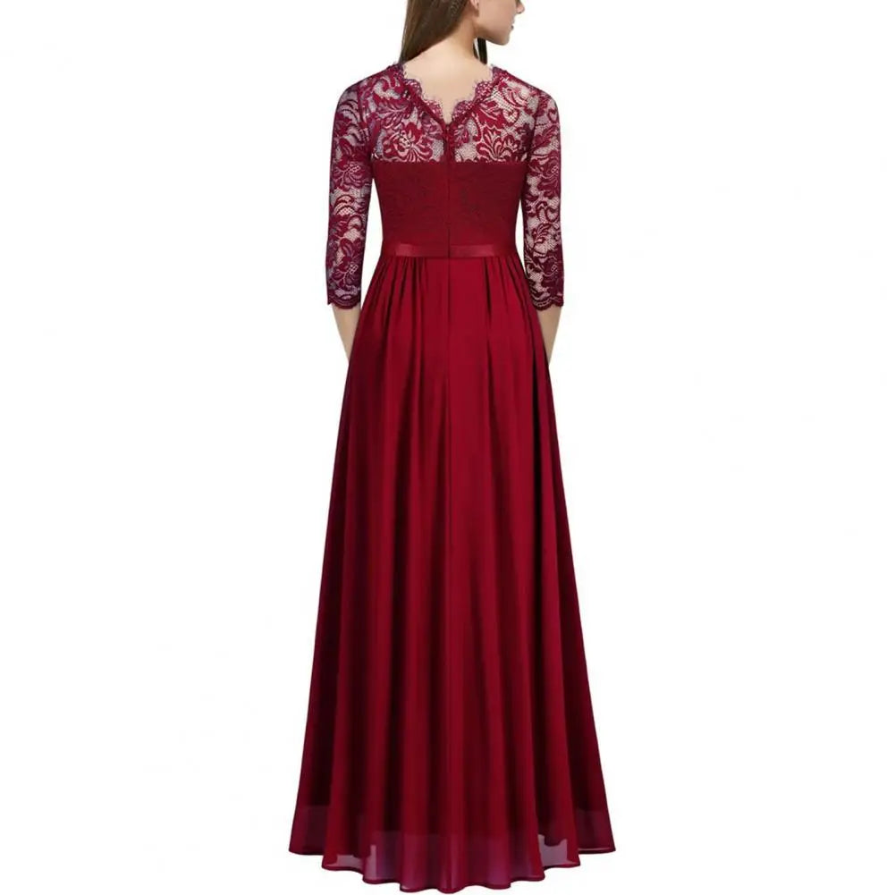 Viera - Rubinrote Eleganz Abendkleid