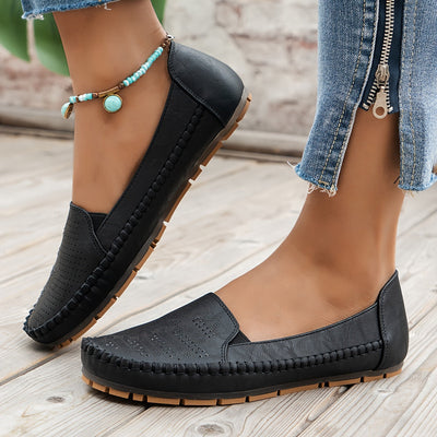 Vintellea™ – Elegante Damen Loafer mit Retro Perforation