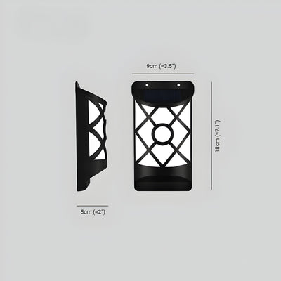 FlameGlow Lights -  2 Stück  Außenleuchten Solarbetriebene Led-Wandleuchte