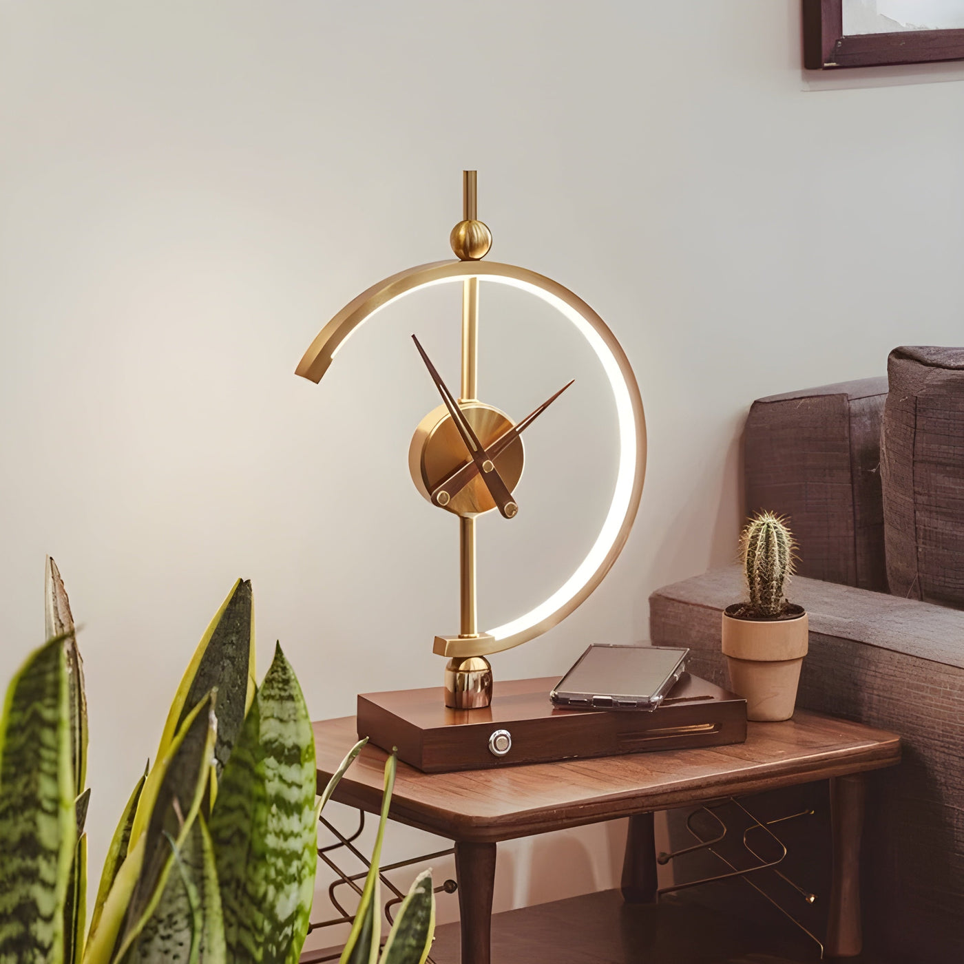 GlowBase Clock Lamp – Luxus Wireless LED Uhr-Lampe