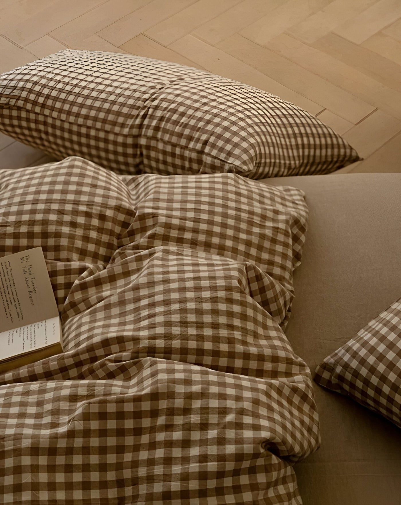 LunaVeil Bettwaren - Baumwolle Ginghan Stil Bettdecke Set