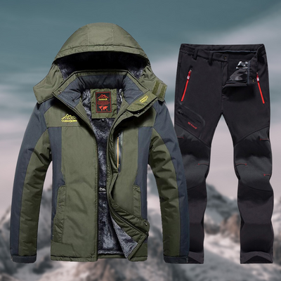 Herren-Winterset mit Fleecefutter und elastischer Passform für Outdoor-Aktivitäten
