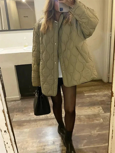 Weite Winterjacke mit kuscheliger Wärme für Damen