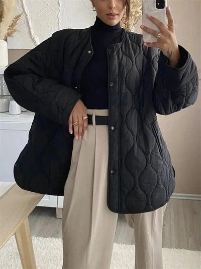 Weite Winterjacke mit kuscheliger Wärme für Damen