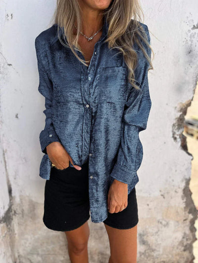 Langarmshirt Mit Pailletten Für Damen | Button Down