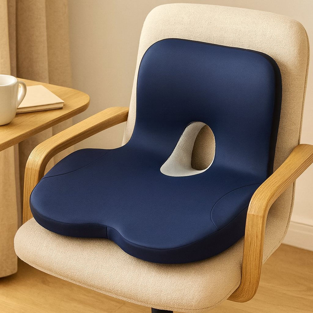 Zenvora | L-förmiges Sitzkissen aus Memory-Schaum mit Lendenwirbelstütze