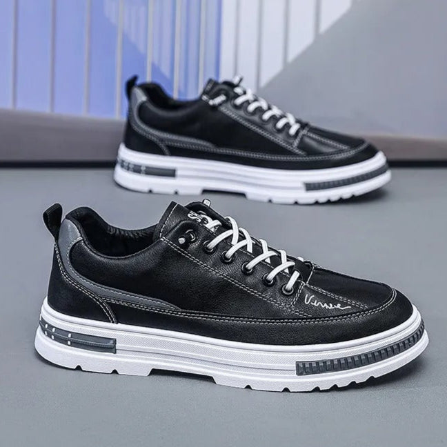 Herren Sneaker aus Kunstleder mit hoher Sohle - Bruno