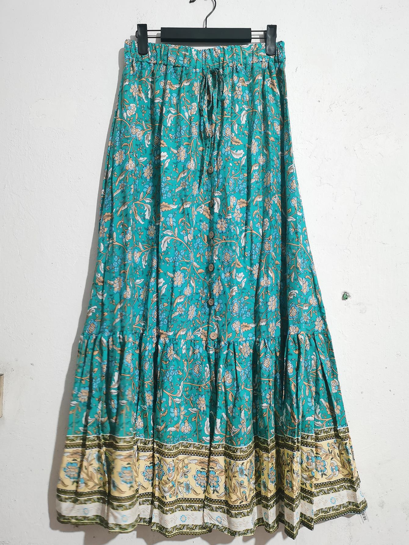 Damenrock mit hoher Taille und sommerlichem Schlitz - Liora