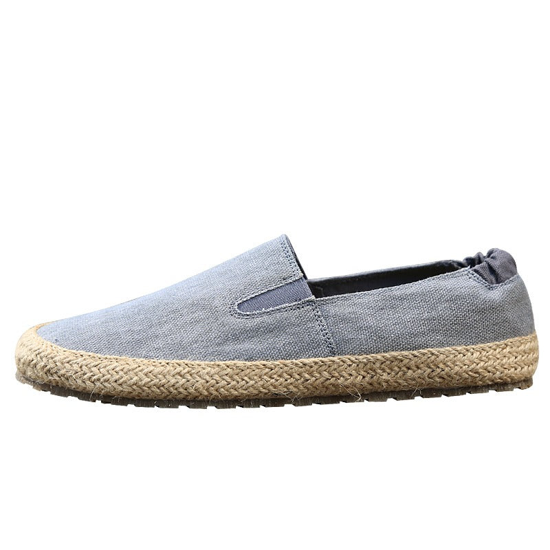 Atmungsaktive Herren-Espadrilles aus Canvas mit natürlicher Jutesohle - Olver