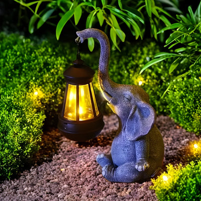 SunTrunk Light – Solarbetriebene Elefanten-Statue mit Licht