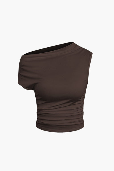 Athena | One-Shoulder Top & Drapierter Minirock – Perfekt für glamouröse Auftritte