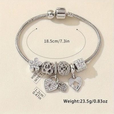 Modisches Armband mit Strasssteinen und Blumen für Damen