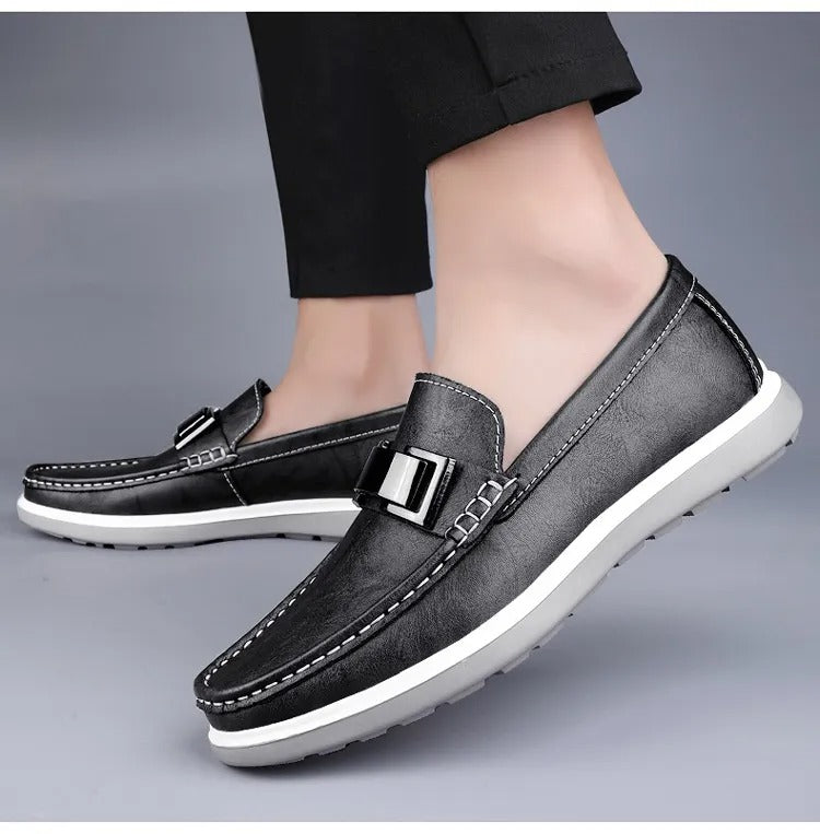 Elegante Herren-Slipper aus braunem Leder im britischen Stil - Weston