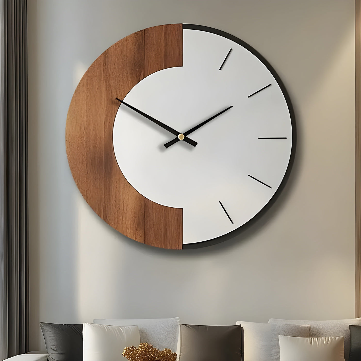 VintageWood Clock – Leise Vintage-Wanduhr aus Holz