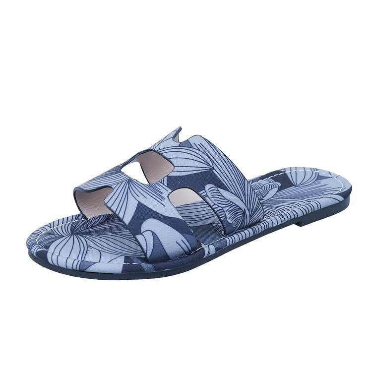 Flache Damen-Sandalen mit tropischem Design - Kaia - mehrfarbig