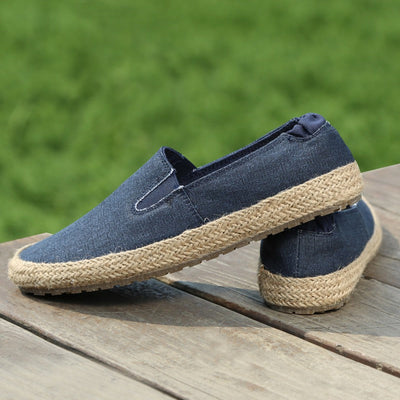 Atmungsaktive Herren-Espadrilles aus Canvas mit natürlicher Jutesohle - Olver