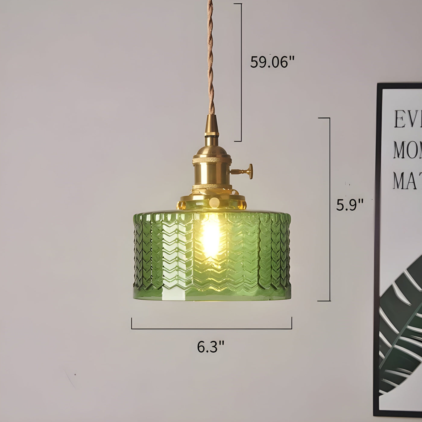 CrystalWave Light – Retro Kurze Zylinder LED Pendelleuchte