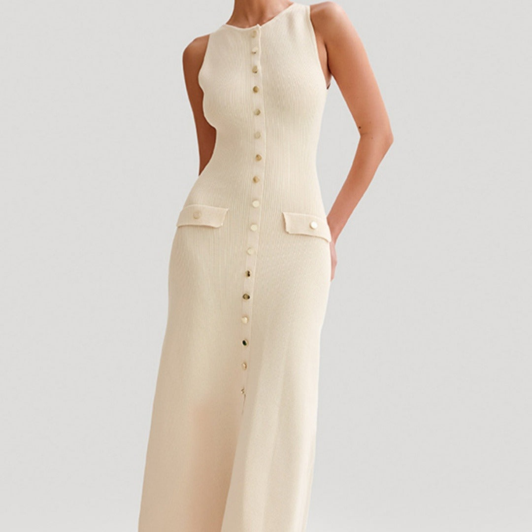 Langes ärmelloses Damenkleid - Élodie