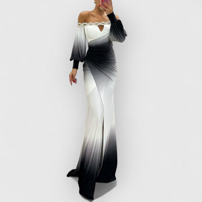 Cassidy | Gradient Off-Shoulder Abendkleid