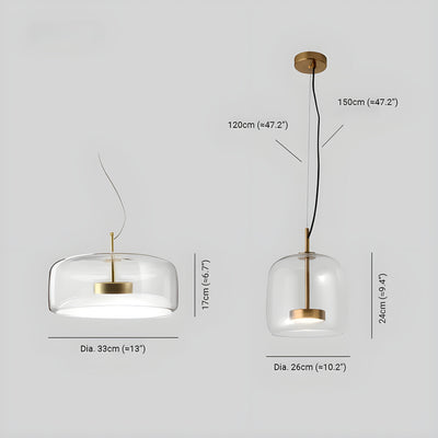 GlaceLuxe Light - Retro LED Glas Pendelleuchte