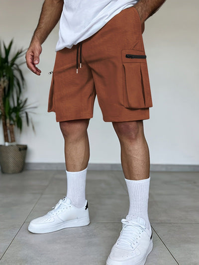 Herren Cargo-Shorts Utility-Taschen Terrakotta Farbe - Dakar