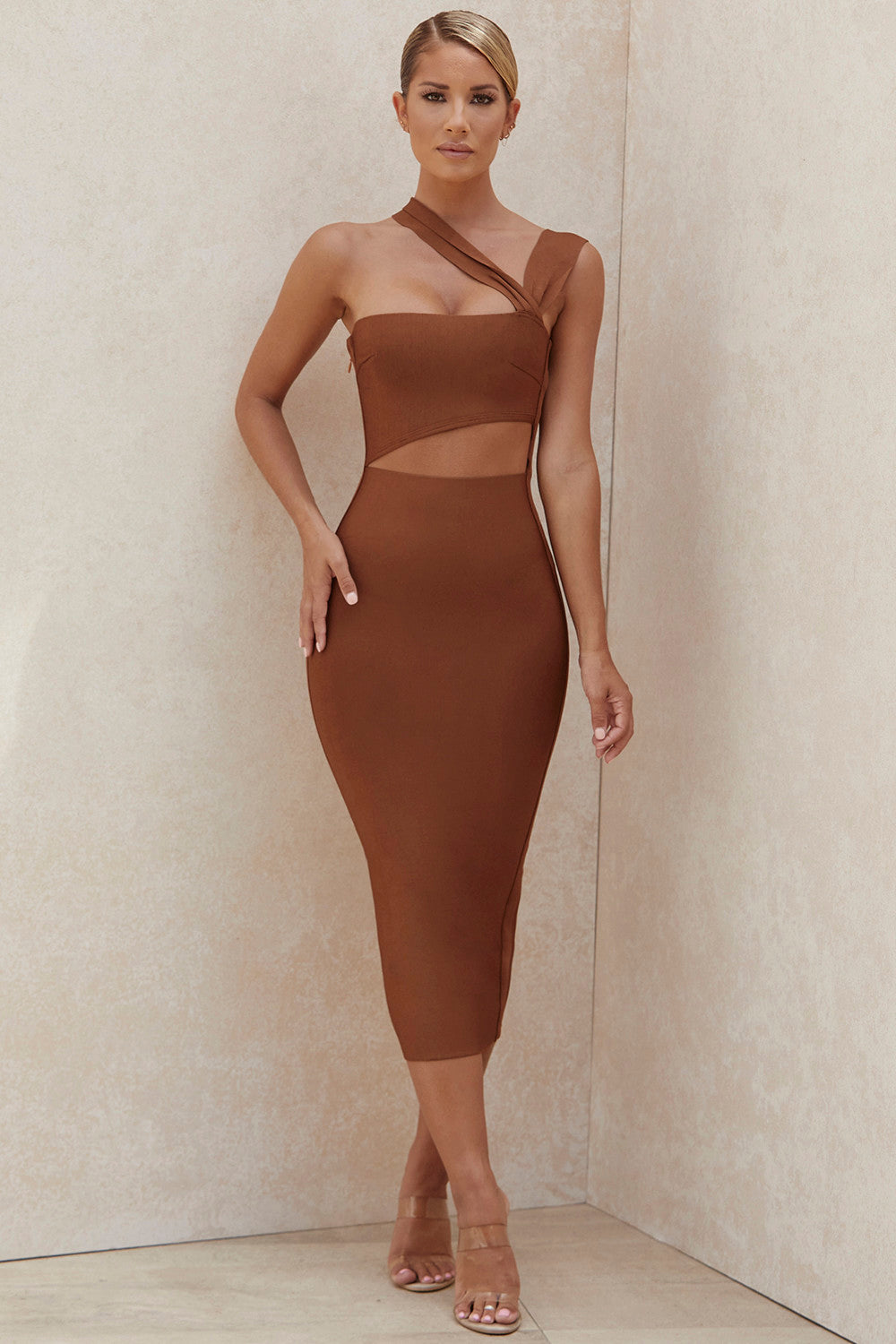 Midi Bandage Kleid mit Cut Outs für Frauen