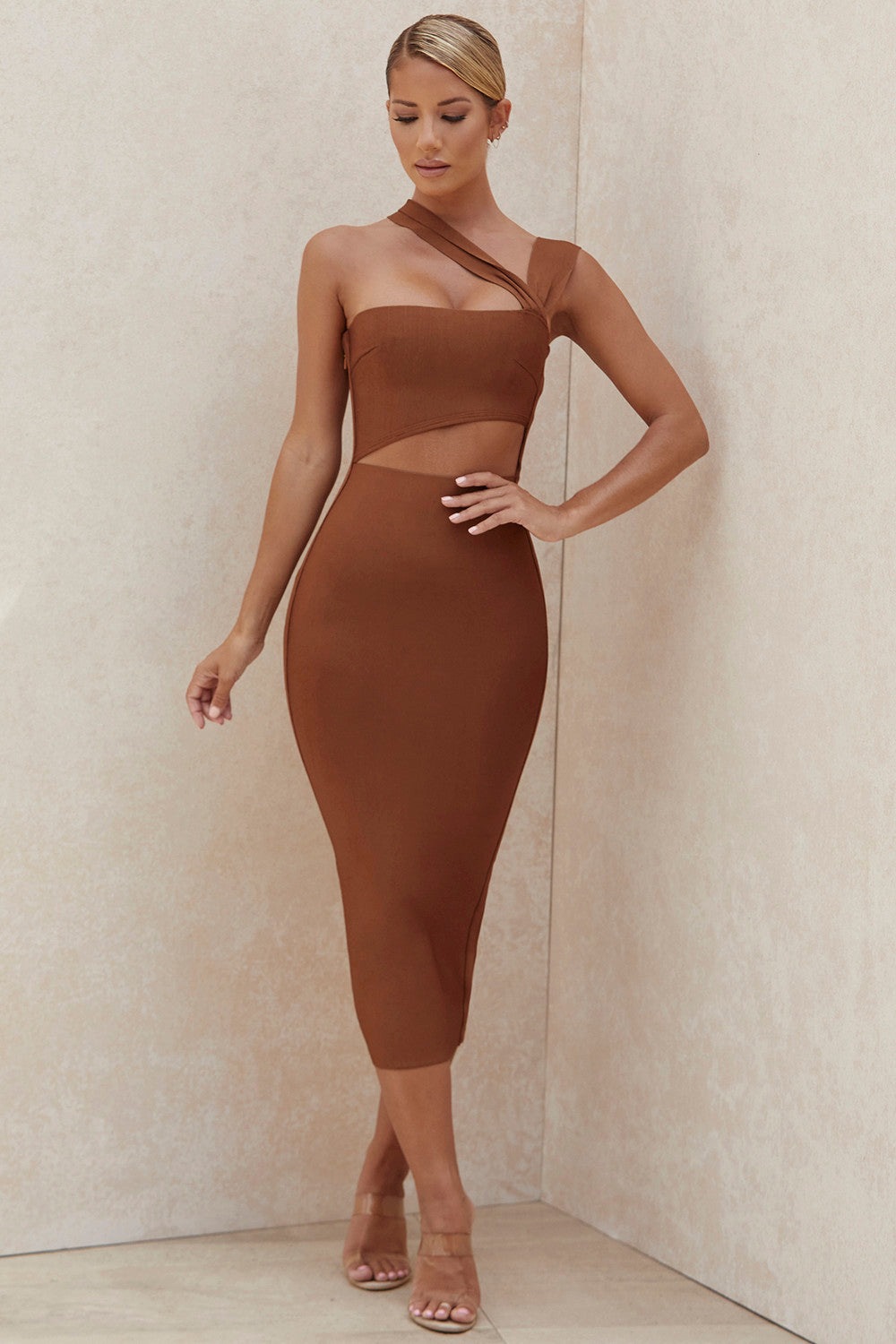 Midi Bandage Kleid mit Cut Outs für Frauen