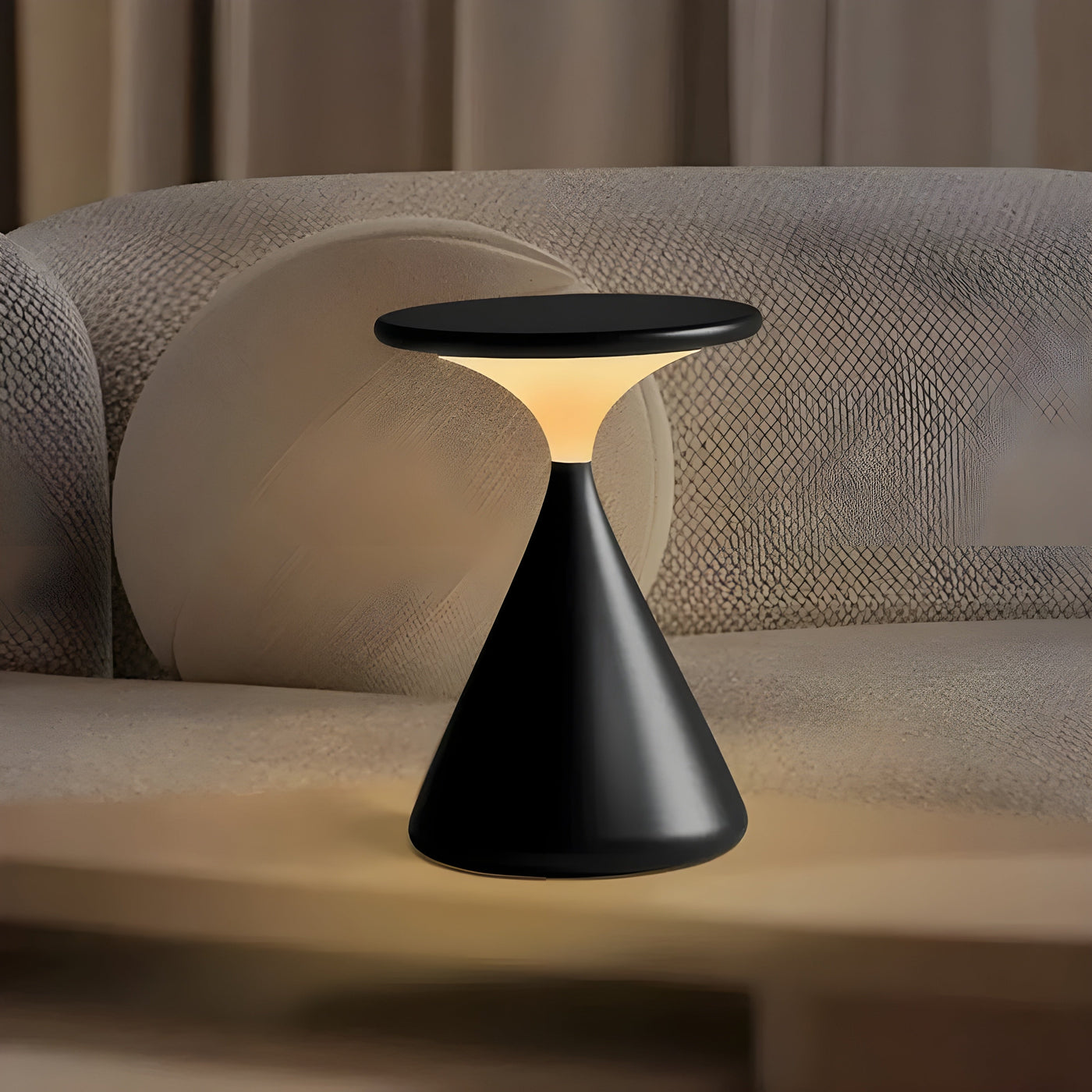 CalmGlow Lamp - Runde Touch-Dimm-Tischlampe