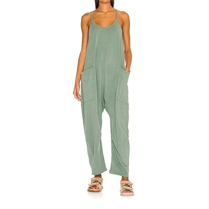 Ärmelloser Jumpsuit mit Taschen für Damen