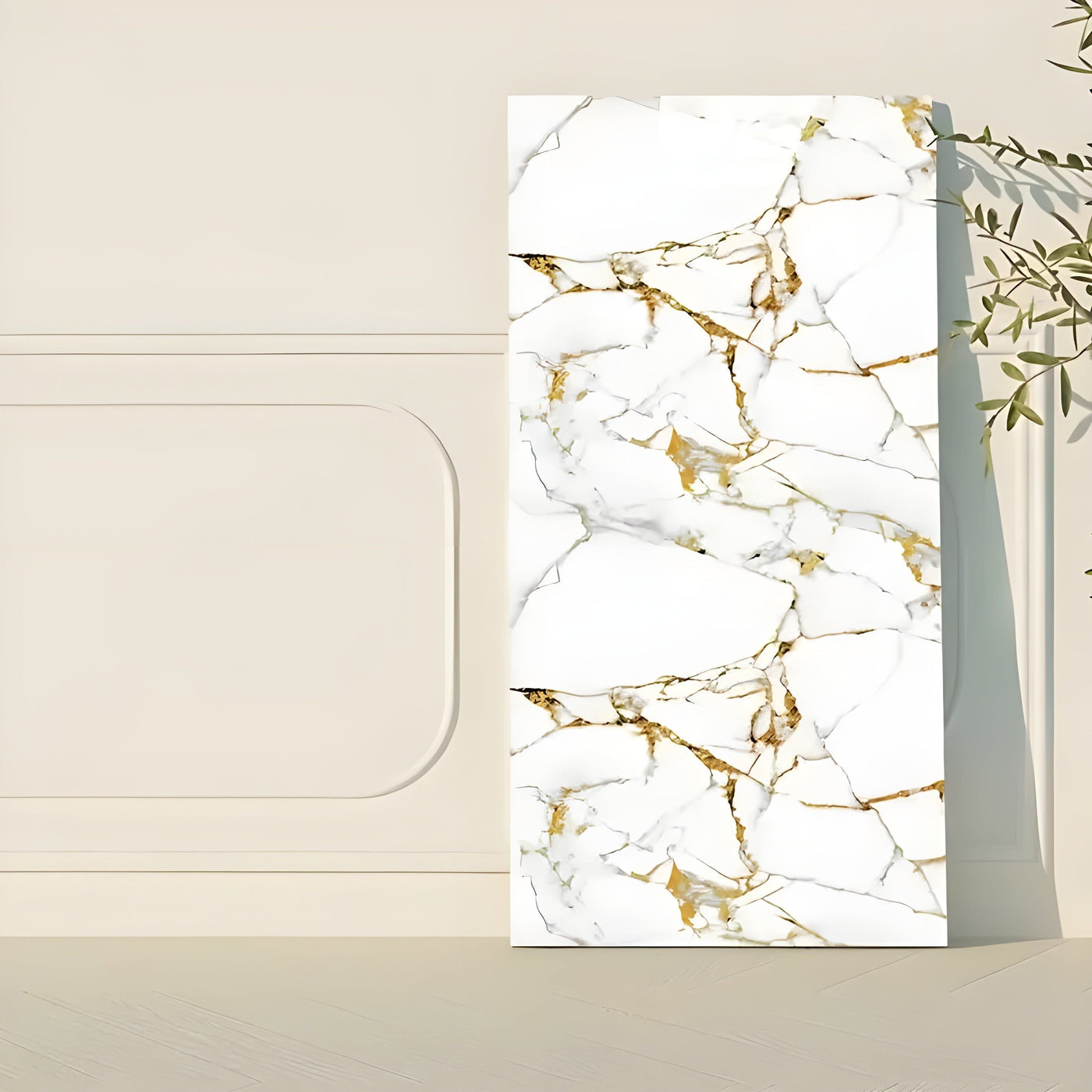 VinylVue Wallpaper - Wasserdichte selbstklebende 3D-Marmor-Tapete