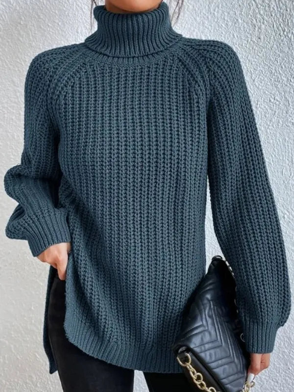 Strick-Rollkragenpullover für Frauen
