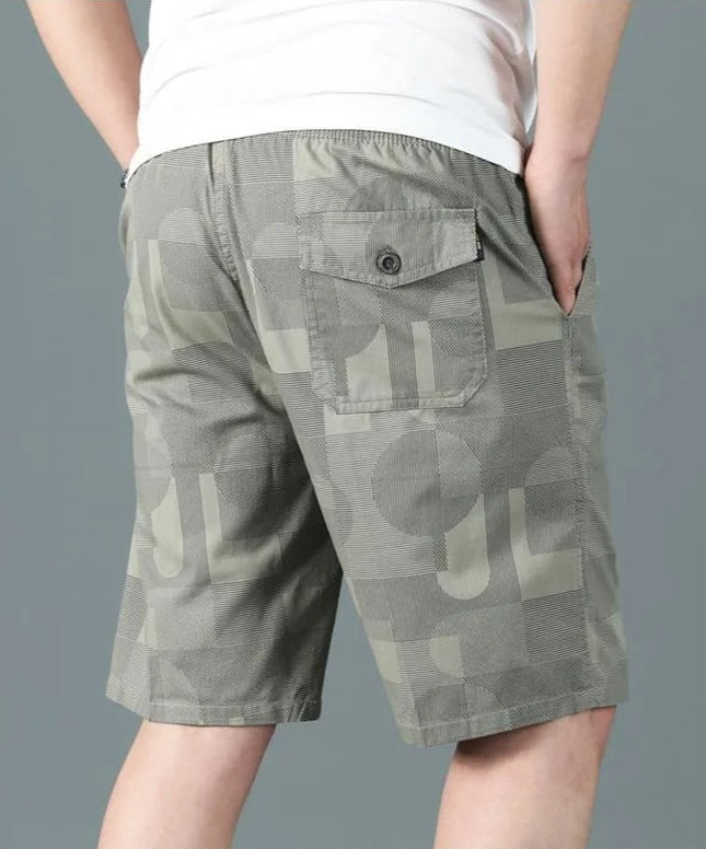 Bermuda-Shorts aus Baumwolle mit geometrischem Muster für Herren - Mateo