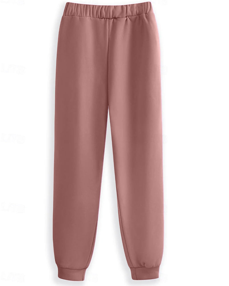 Warme Hose mit englischem Schriftzug für Frauen