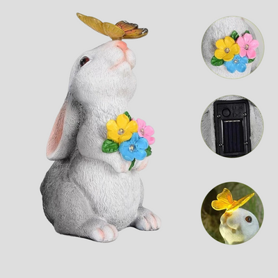 GlowHopper Light - Solar-Hasenstatue LED-Leuchte