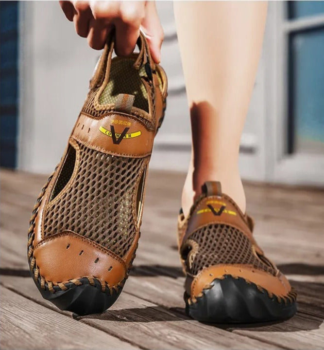 Herren-Sport-Sandalen atmungsaktive Mesh Kamel Farbe - Mirox