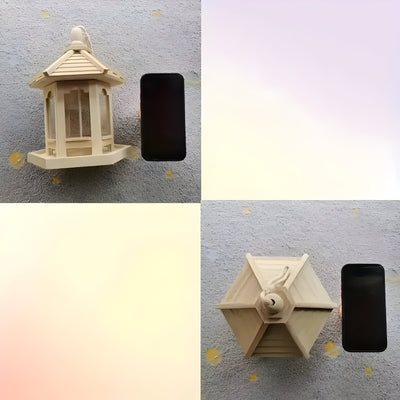 SkyPerch Nest - Bemalbares Holz hängendes Vogelhaus