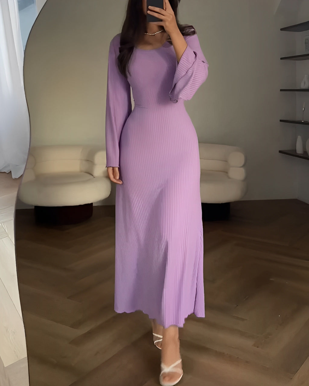 Alina™ - Elegante Gebreide Maxi Jurk