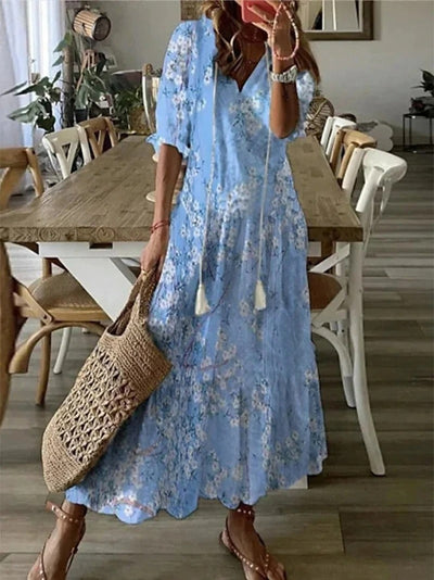 Bequemes und stilvolles bedrucktes Sommerkleid - Kreszentia