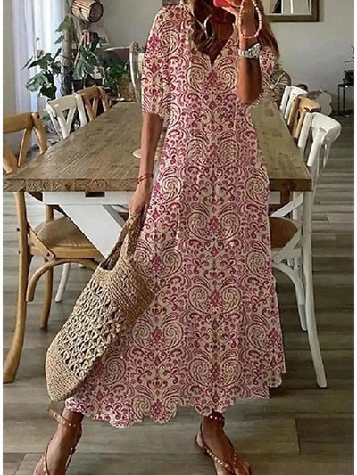 Bequemes und stilvolles bedrucktes Sommerkleid - Kreszentia