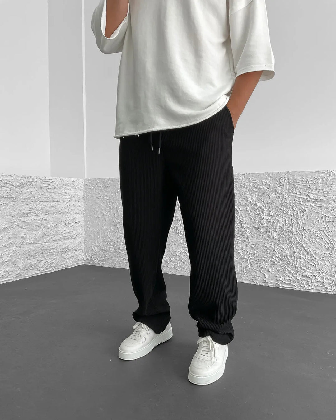 Bequeme gerippte Sommerhosen - Edwardo