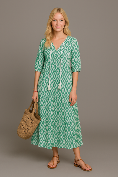 Mayfair™ | Vintage Boho-Kleid mit Print