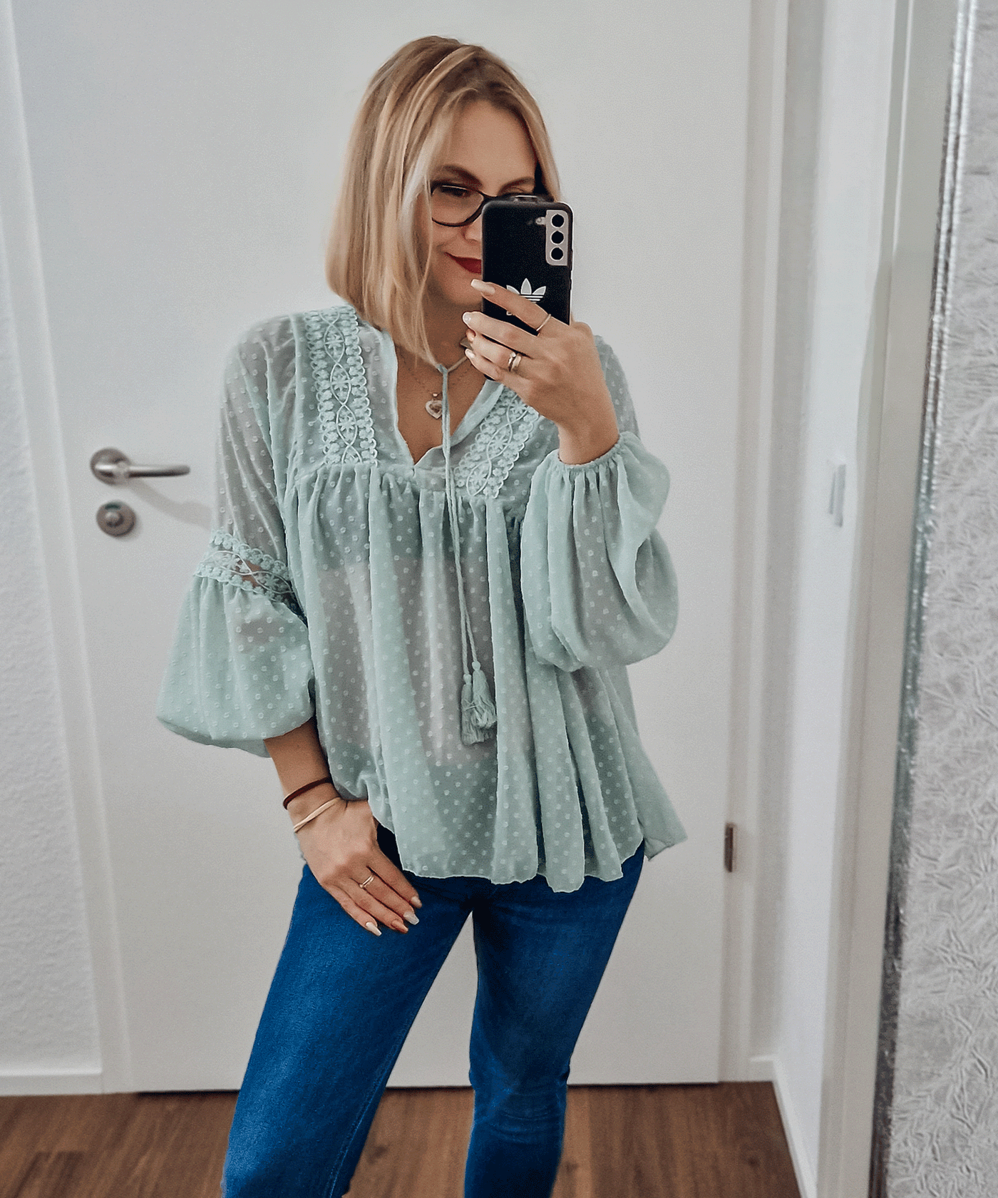 Leichtes Paula Mint Oberteil mit frischer Eleganz für Frauen